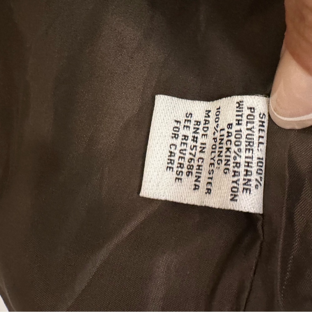 Faux Leather Fall Jacket, Brown - image 8